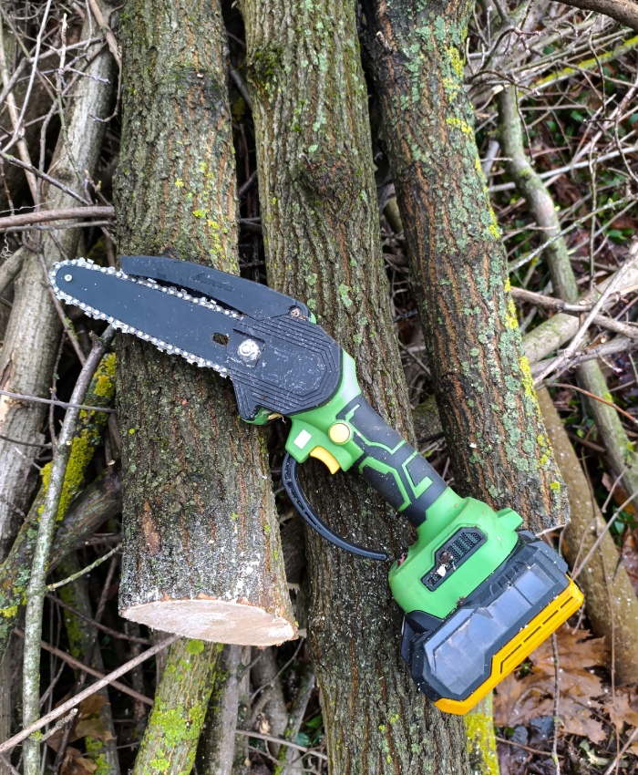 Tronçonneuse utilisée pour travaux d’élagage